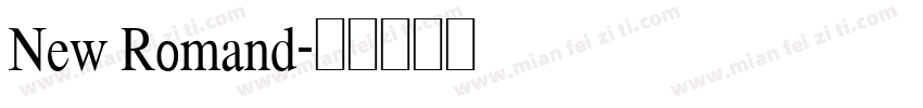 New Romand字体转换